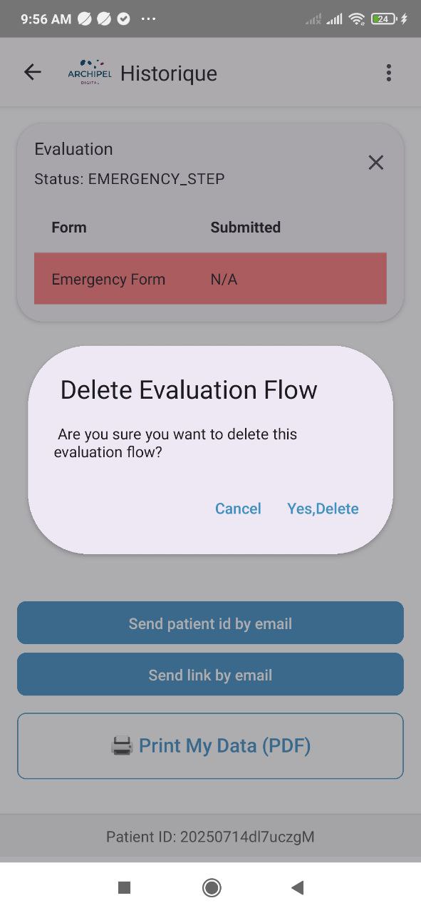 Delete Confirmation Screen